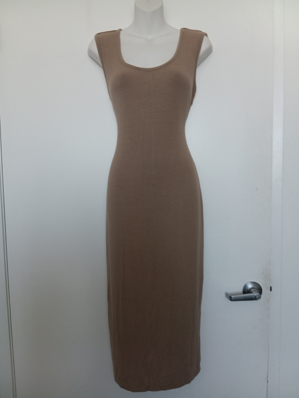 Rachel Zoe Taupe Sleeveless Maxi Dress